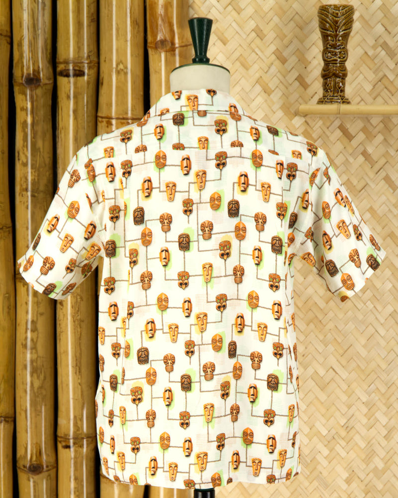 Micky Oye South Sea Masks Aloha Shirt