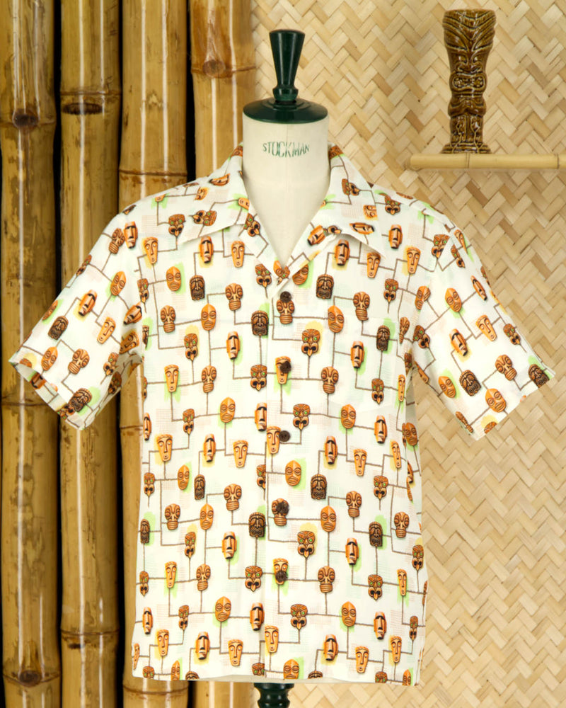 Micky Oye South Sea Masks Aloha Shirt