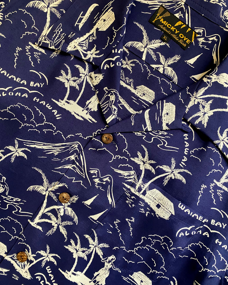 Micky Oye Waimea Bay Aloha Shirt