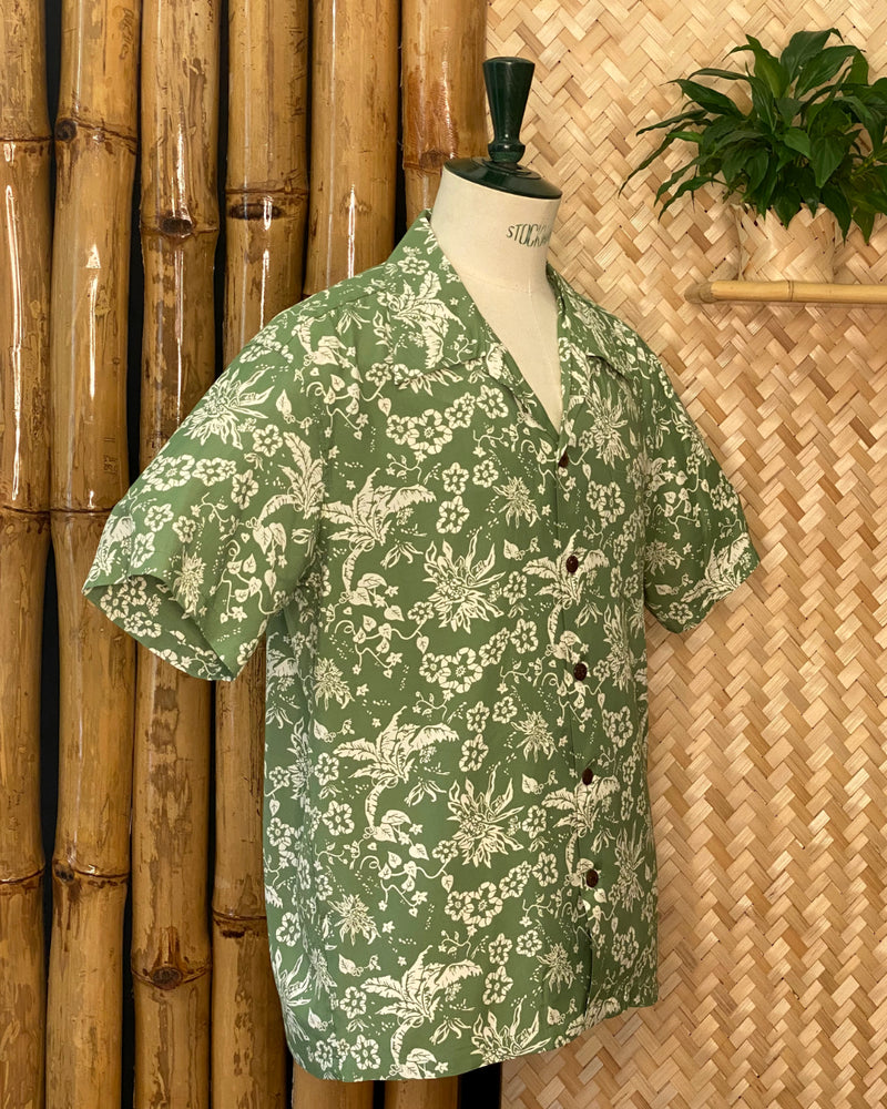 Micky Oye Hāna Green Aloha Shirt