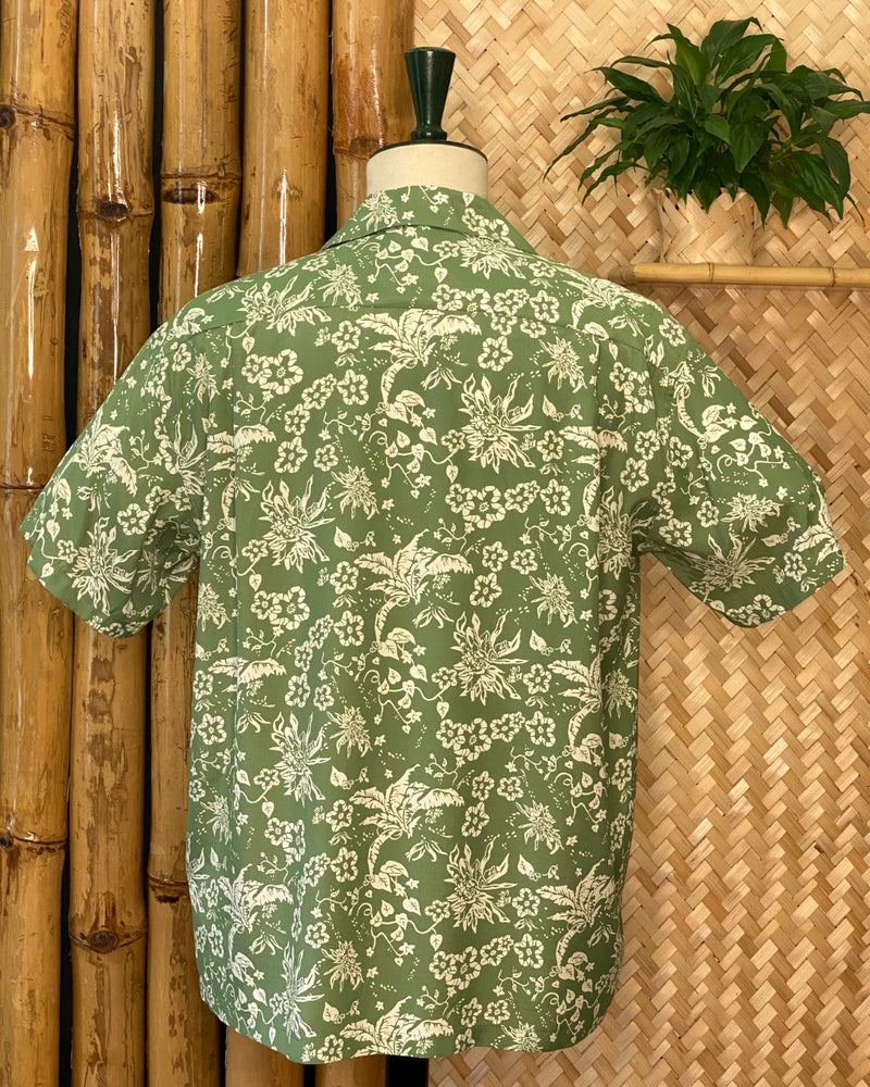Micky Oye Hāna Green Aloha Shirt