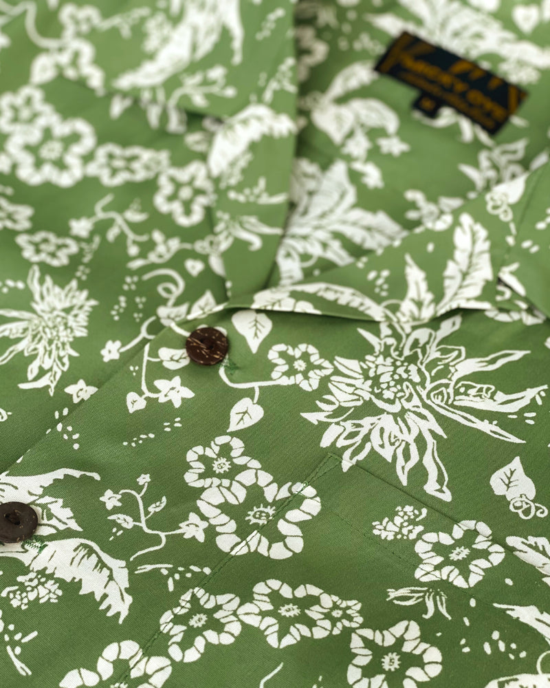 Micky Oye Hāna Green Aloha Shirt