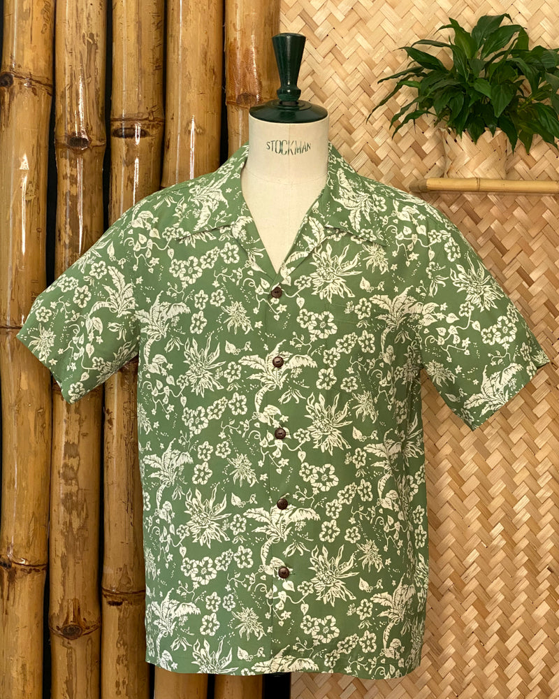 Micky Oye Hāna Green Aloha Shirt