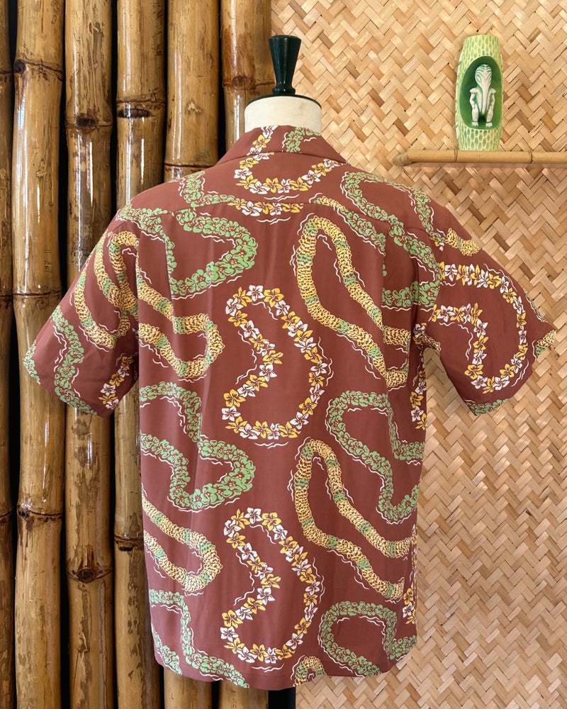 Micky Oye Coral Lei Aloha Shirt