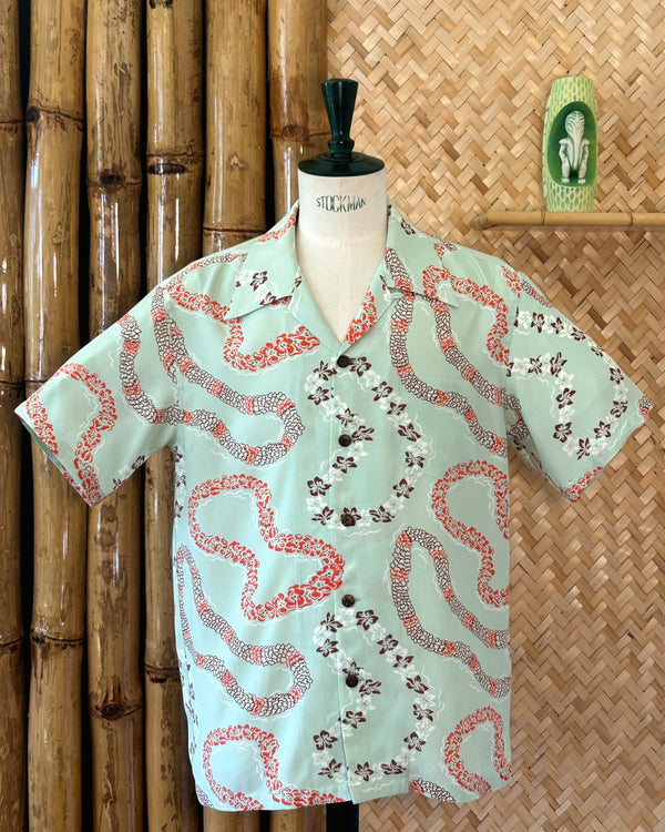Micky Oye Green Lei Aloha Shirt